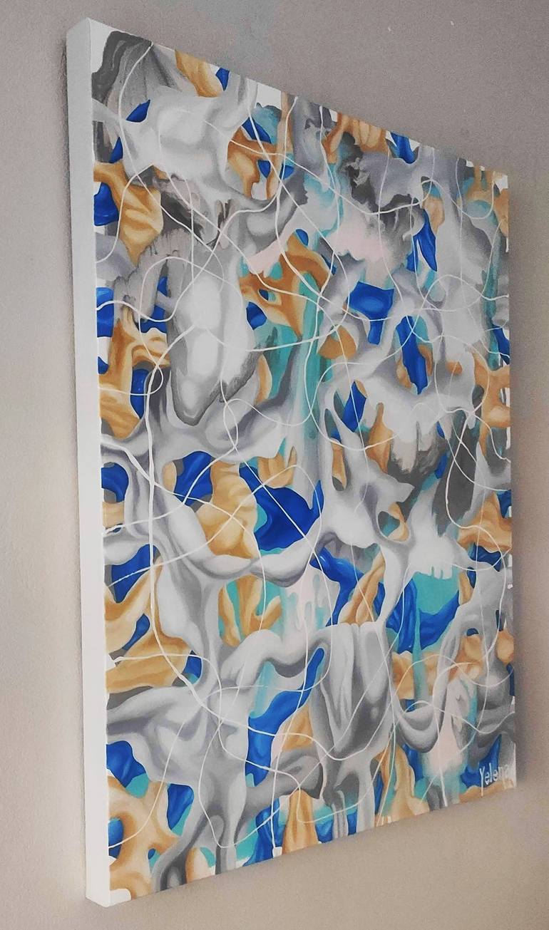 Original Abstract Expressionism Abstract Painting by Yelena Revis