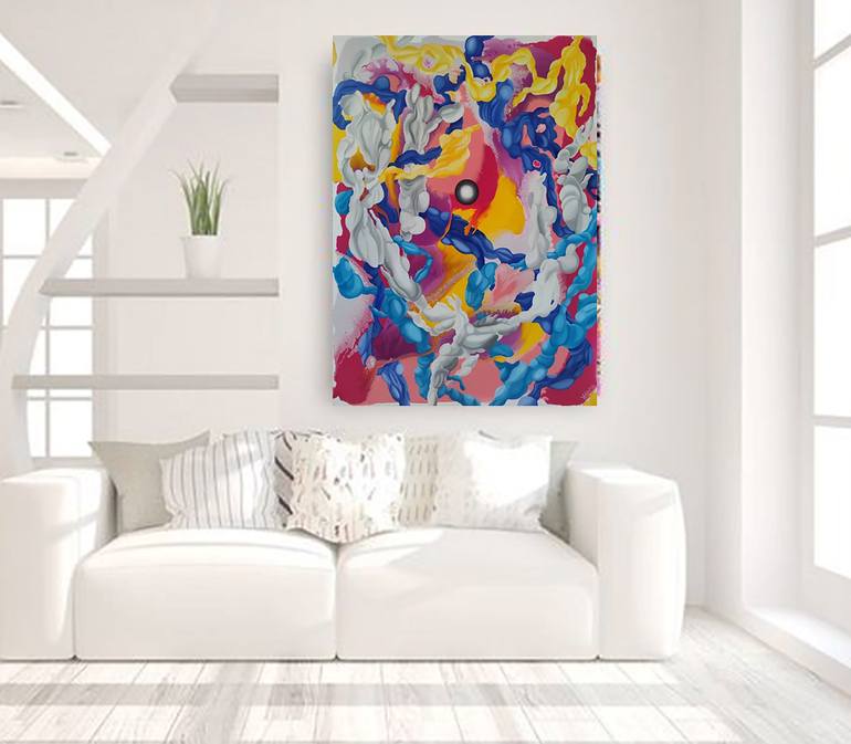 Original Abstract Expressionism Abstract Painting by Yelena Revis