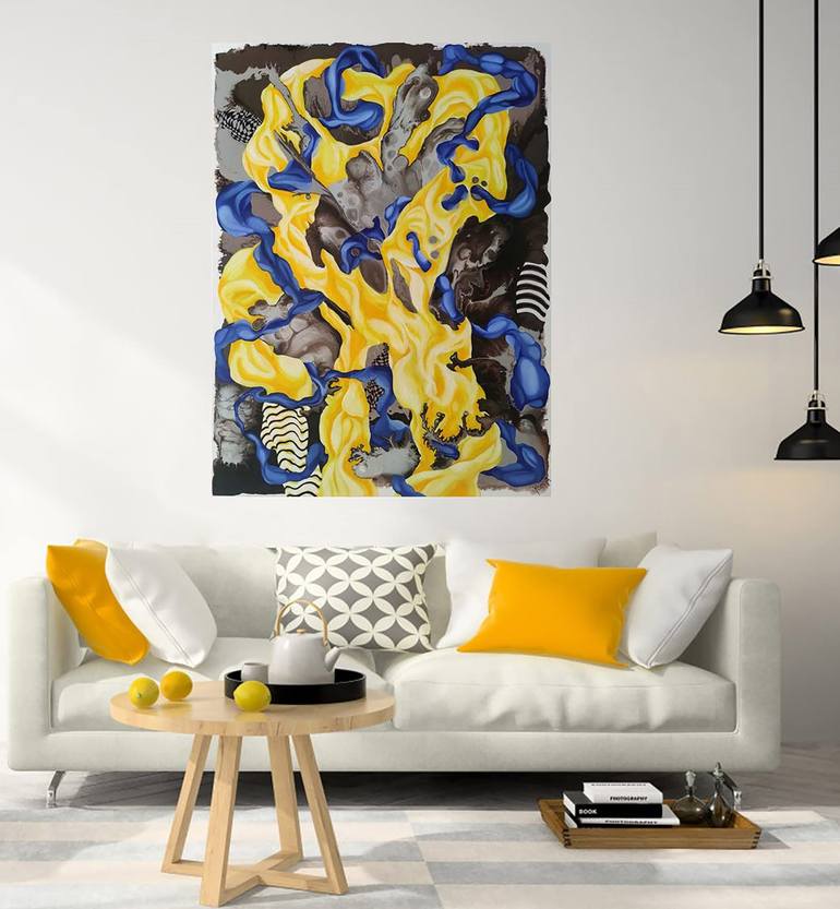 Original Abstract Expressionism Abstract Painting by Yelena Revis