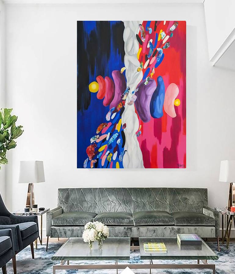 Original Abstract Expressionism Abstract Painting by Yelena Revis