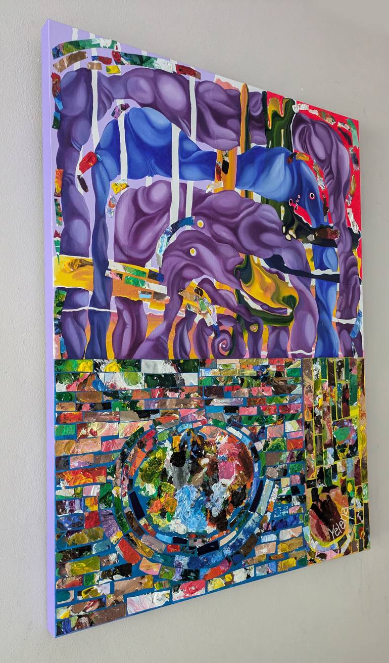 Original Abstract Expressionism Abstract Painting by Yelena Revis