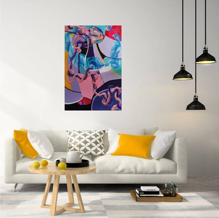 Original Surrealism Abstract Painting by Yelena Revis