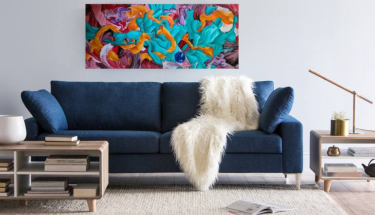 Original Abstract Expressionism Abstract Painting by Yelena Revis