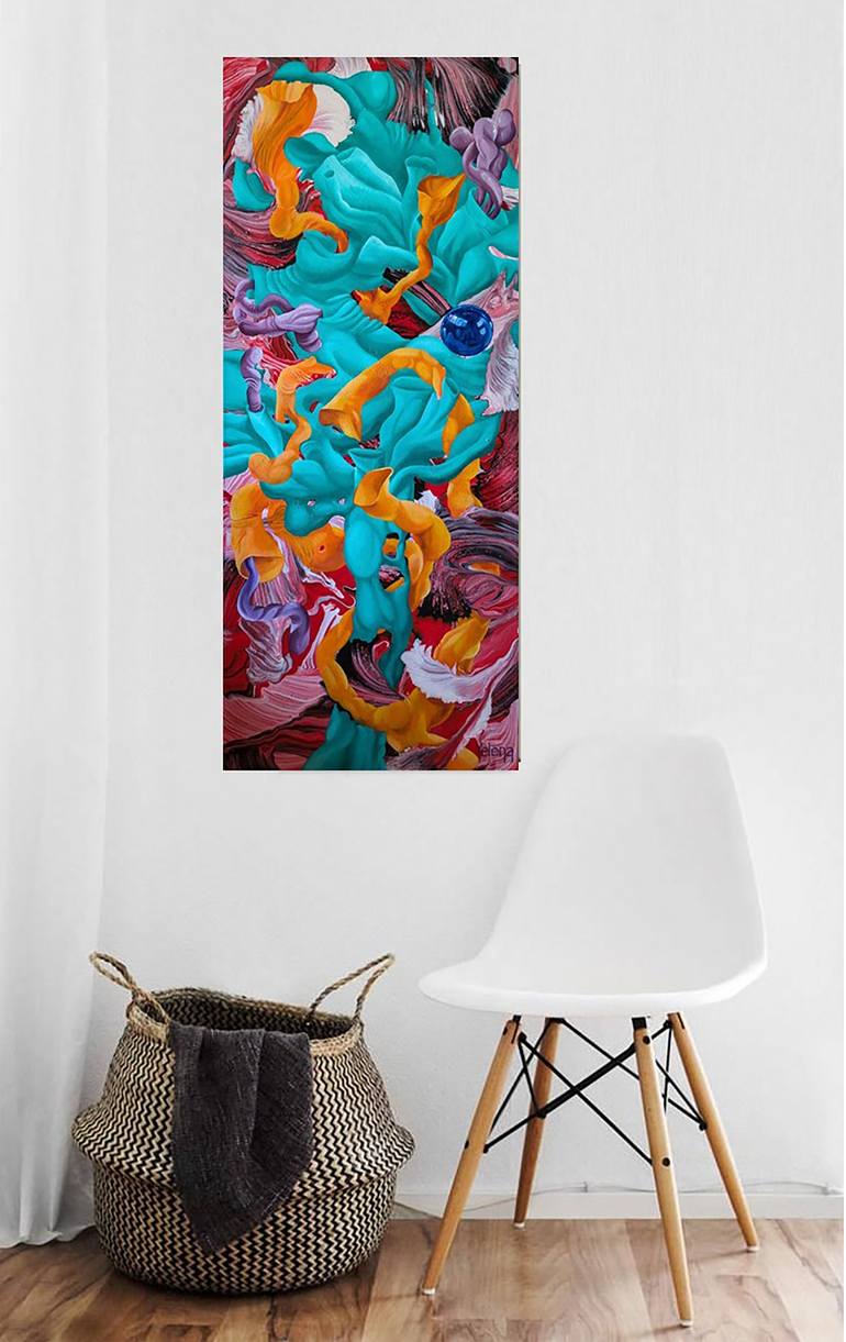 Original Abstract Expressionism Abstract Painting by Yelena Revis