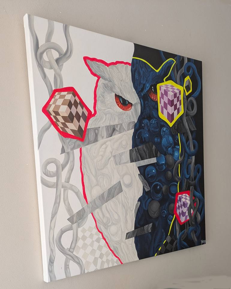 Original Abstract Animal Painting by Yelena Revis