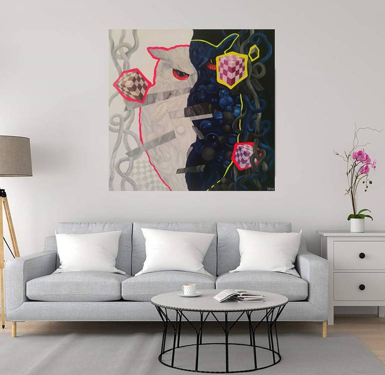Original Abstract Expressionism Abstract Painting by Yelena Revis