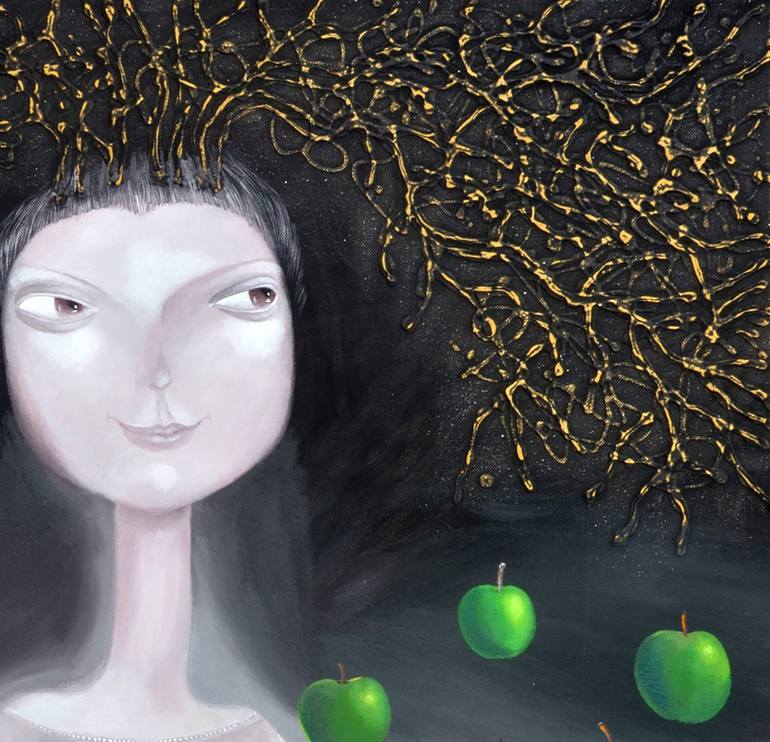 Original Surrealism Women Painting by Yelena Revis