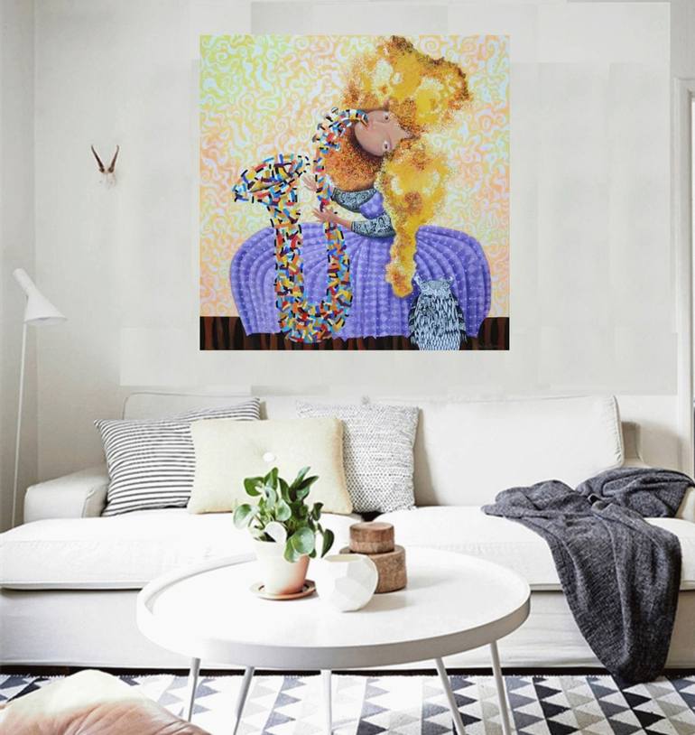 Original Portraiture Abstract Painting by Yelena Revis