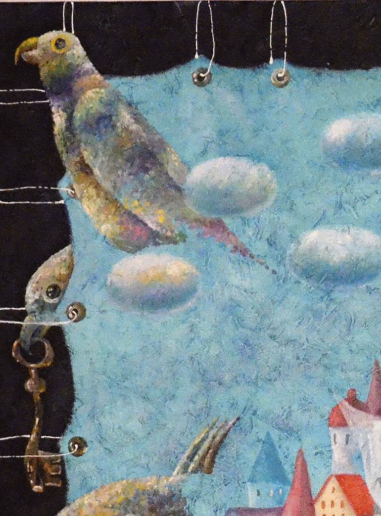 Original Abstract Fantasy Painting by Yelena Revis