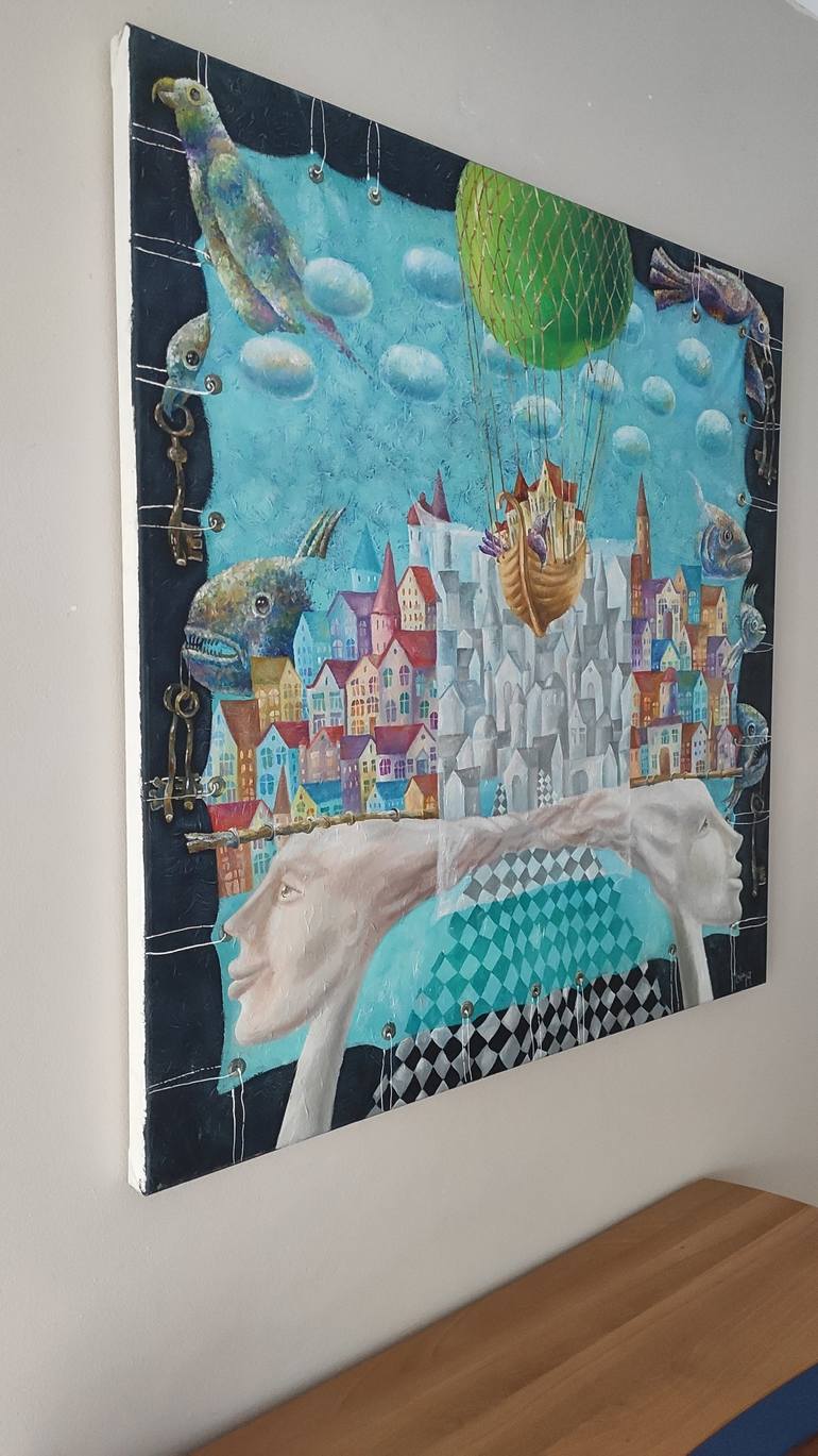 Original Abstract Fantasy Painting by Yelena Revis