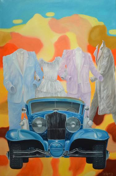 Original Abstract Automobile Paintings by Yelena Revis