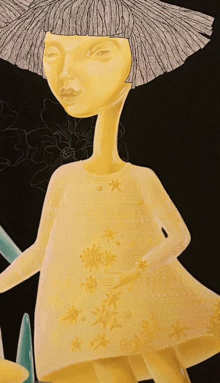 Original Figurative Abstract Painting by Yelena Revis