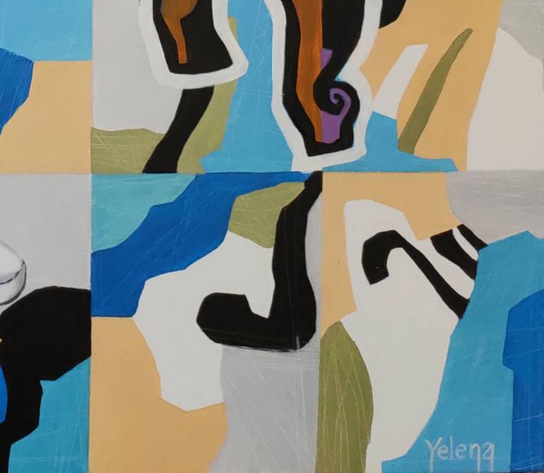 Original Figurative Abstract Painting by Yelena Revis