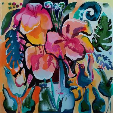 Print of Abstract Floral Paintings by Yelena Revis