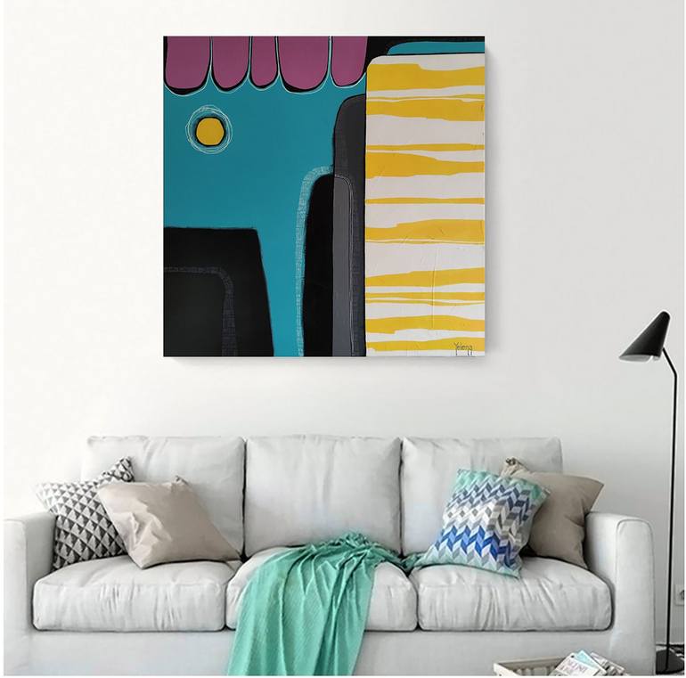 Original Abstract Interiors Painting by Yelena Revis