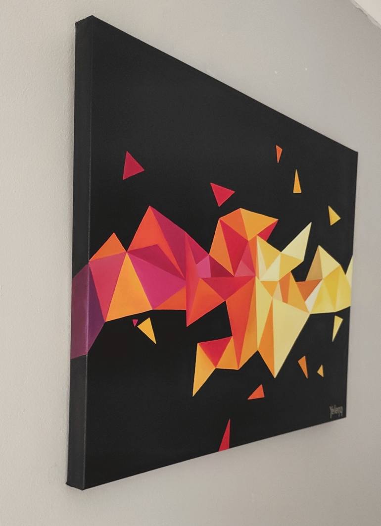 Original Abstract Geometric Painting by Yelena Revis