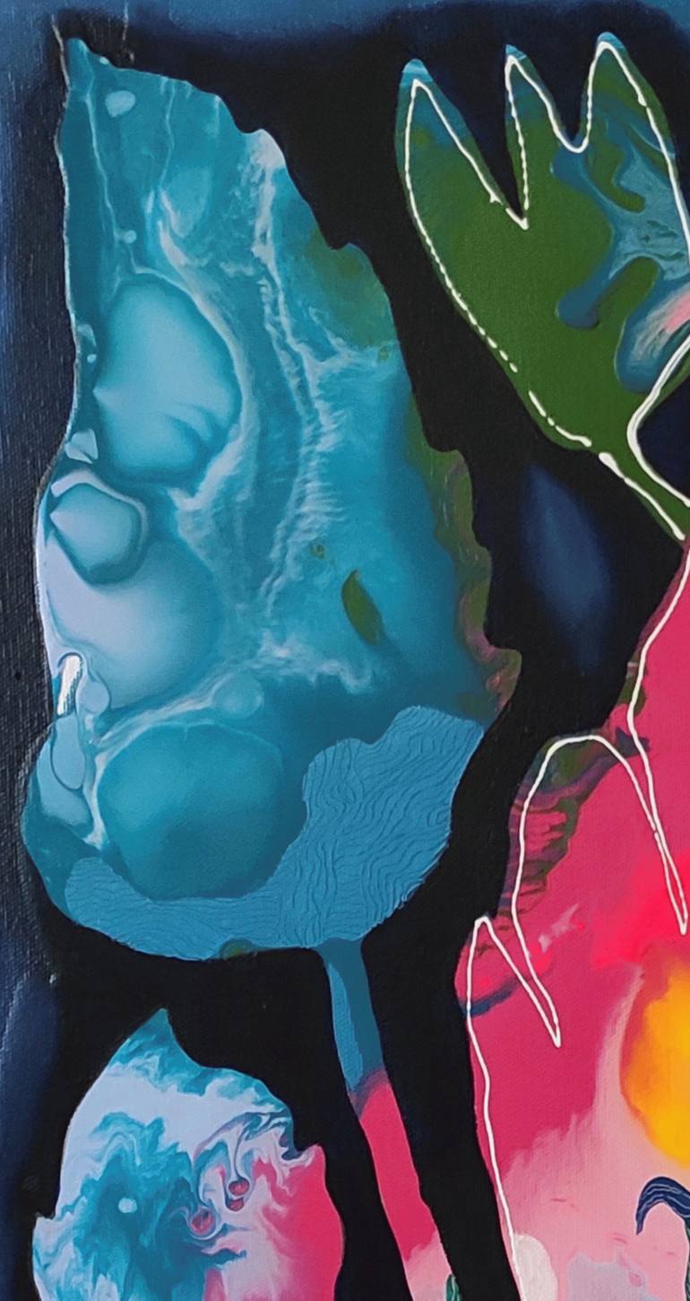 Original Abstract Floral Painting by Yelena Revis
