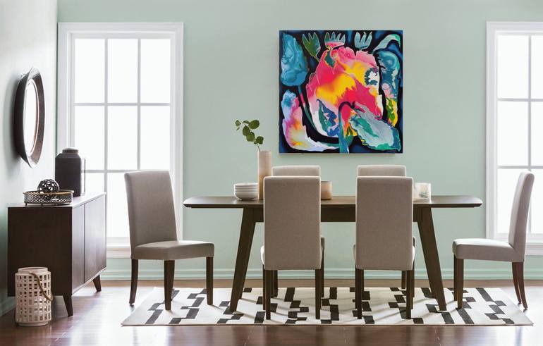 Original Abstract Floral Painting by Yelena Revis