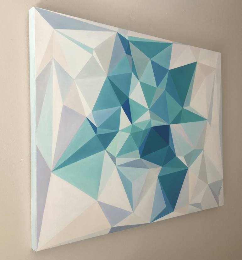 Original Cubism Geometric Painting by Yelena Revis