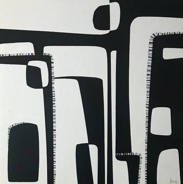 Contrasts - black and white abstract art thumb