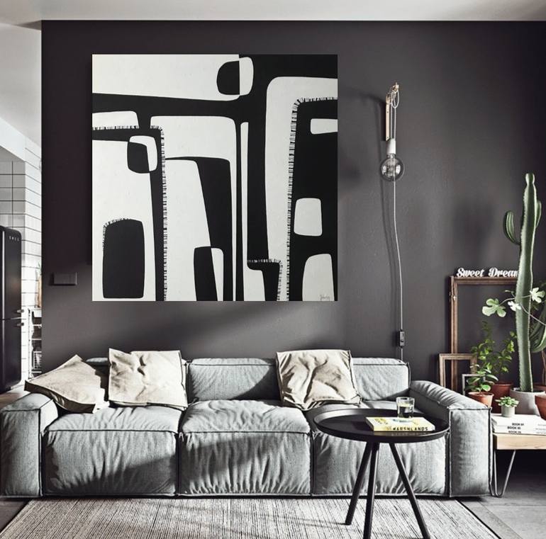 Original Art Deco Abstract Painting by Yelena Revis