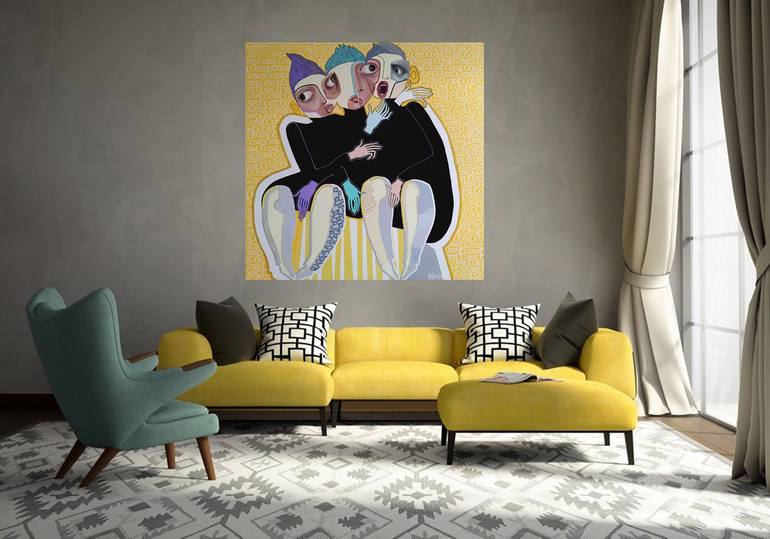 Original Abstract Expressionism Abstract Painting by Yelena Revis