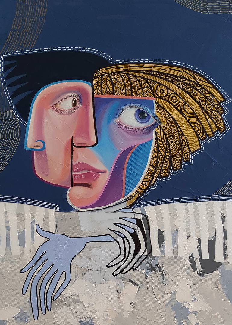 Original Figurative Abstract Painting by Yelena Revis