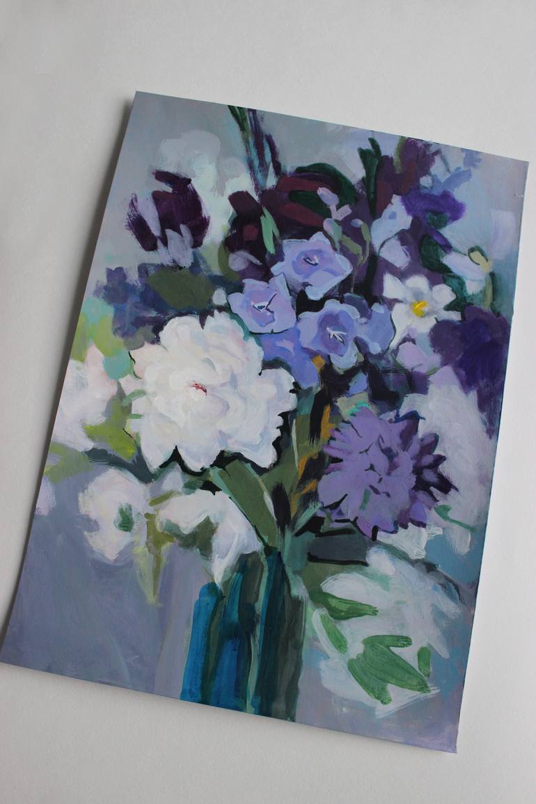 Original Contemporary Floral Painting by Vira Holubchak