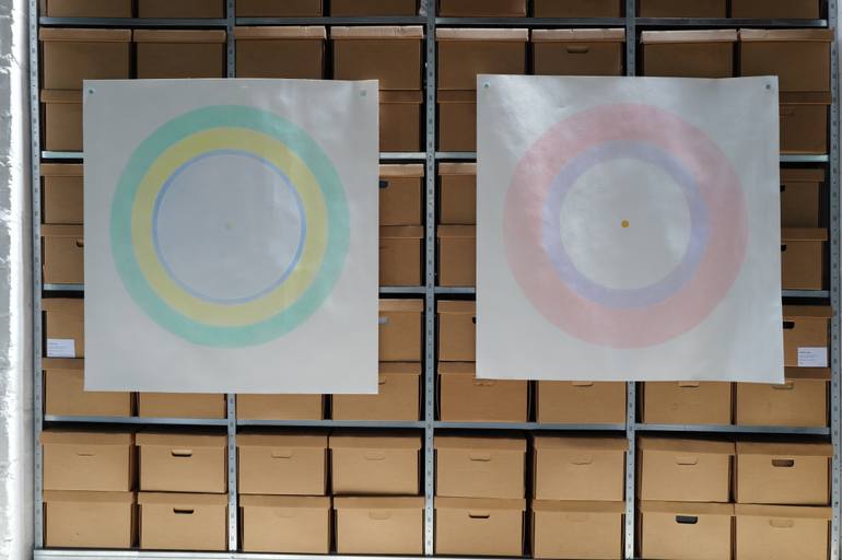 Original Contemporary Geometric Drawing by Patrice Santa Coloma