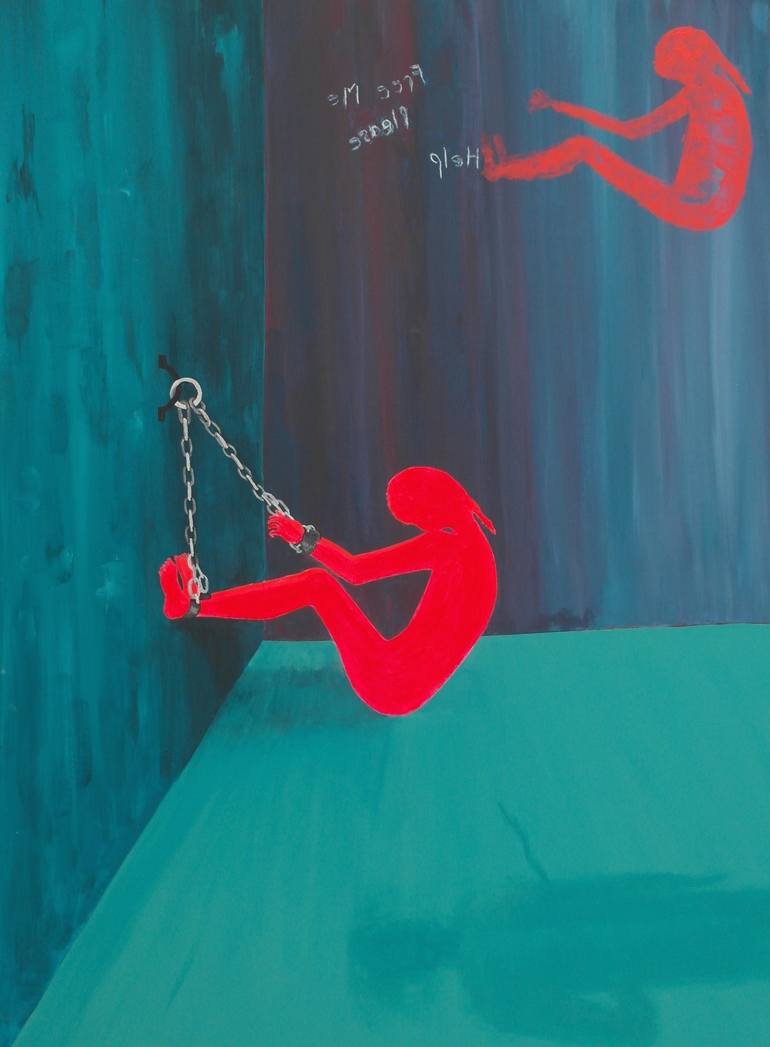 My Hands are Tied Painting by Ria Pratt Kim Noble