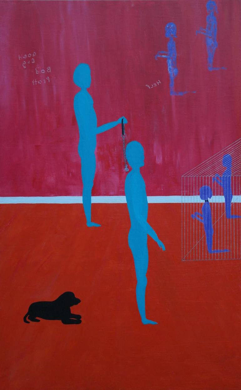 Good Dog Painting by Ria Pratt Kim Noble | Saatchi Art