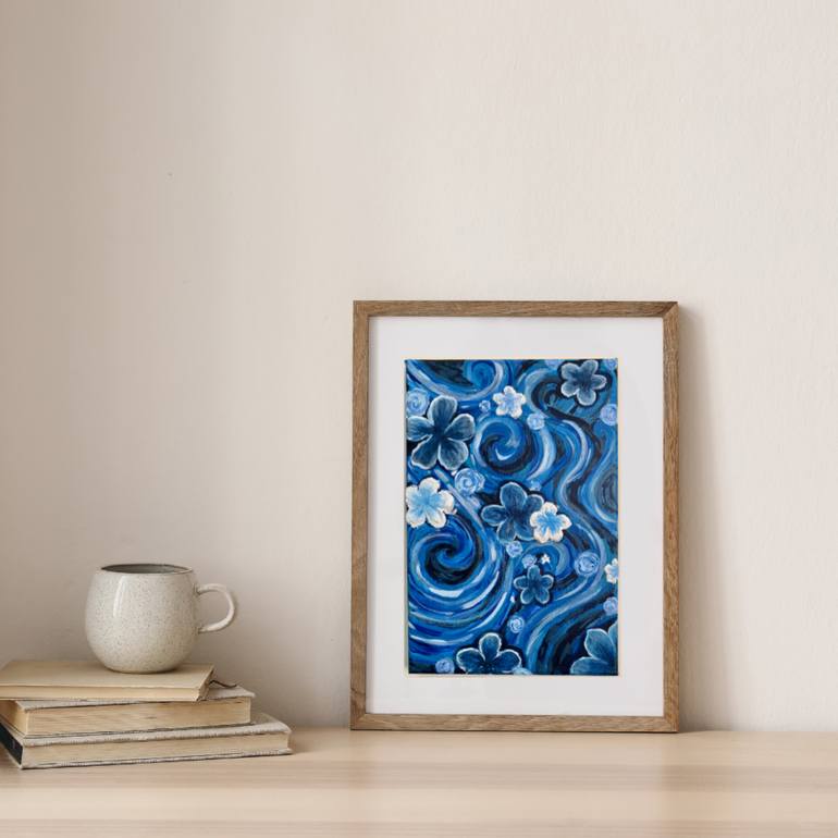 Original Algorithmic Abstract Painting by Zyla S
