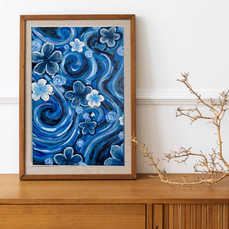 Original Algorithmic Abstract Painting by Zyla S