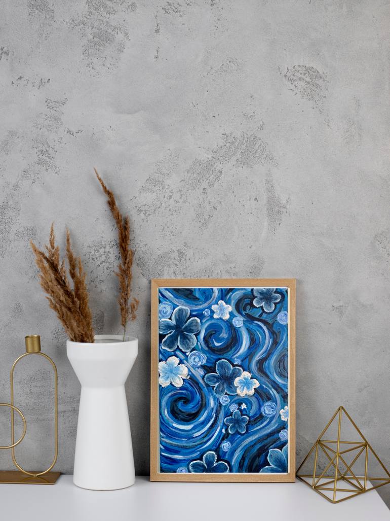 Original Algorithmic Abstract Painting by Zyla S