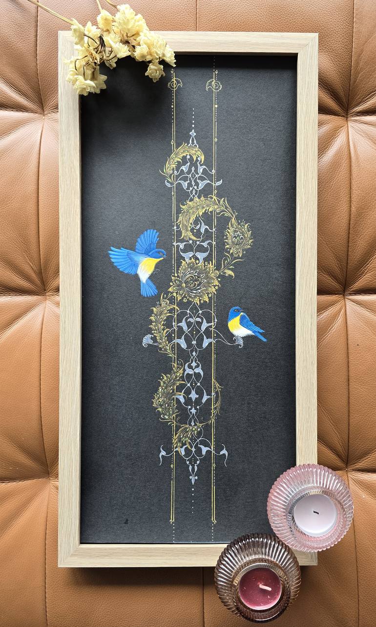 Original Abstract Floral Painting by Niloofar Afshar