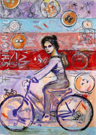 Original Expressionism Bicycle Paintings by Borai Kahne Ateliers
