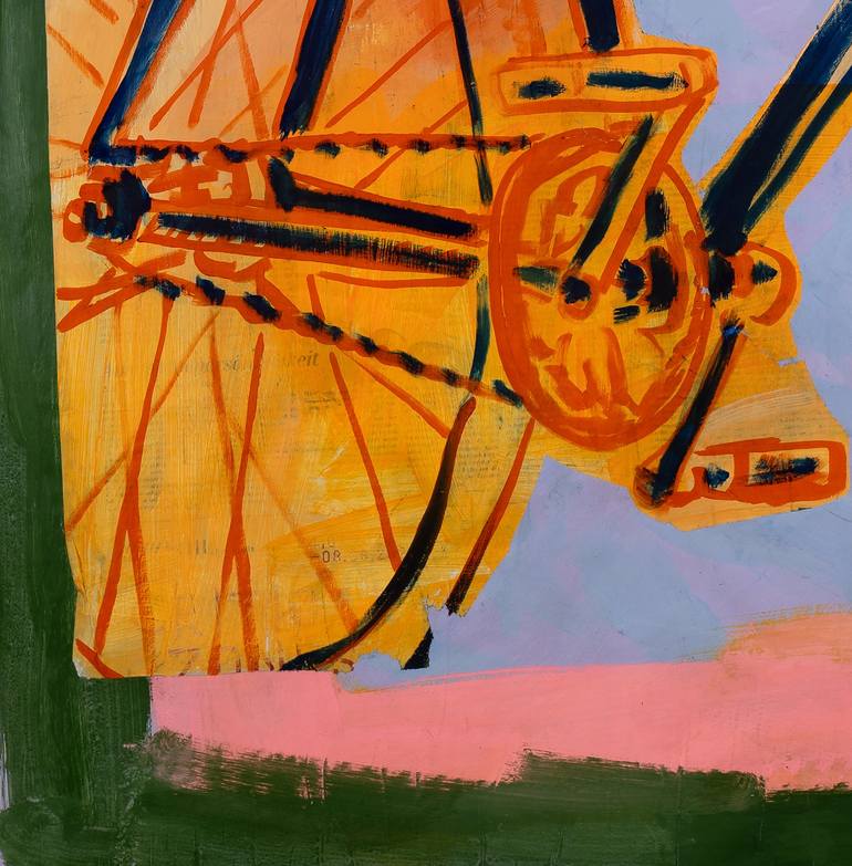 Original Expressionism Bicycle Painting by Borai Kahne Ateliers