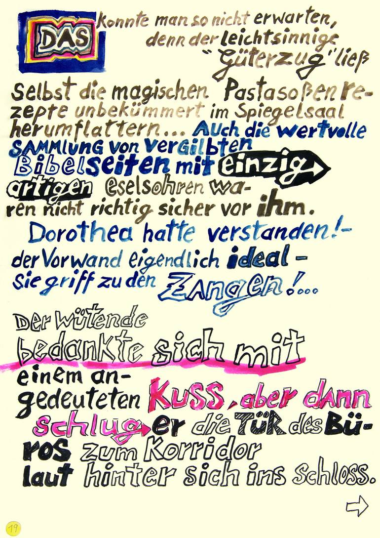 Original Pop Art Erotic Drawing by Borai Kahne Ateliers