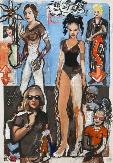 Original Pop Art Fashion Paintings by Borai Kahne Ateliers