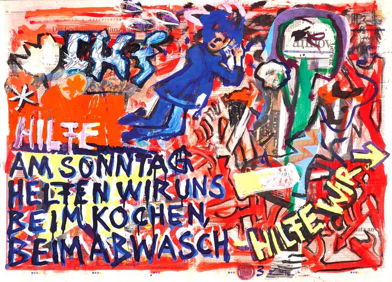 Original Pop Art Political Painting by Borai Kahne Ateliers