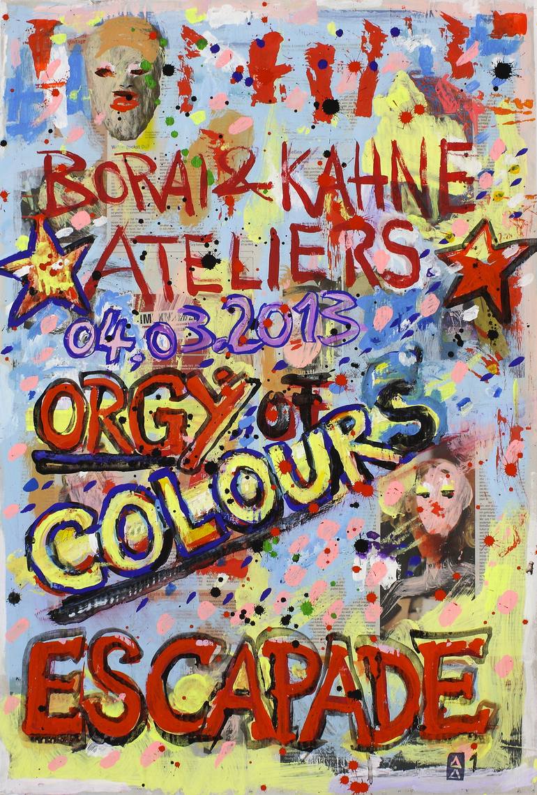 Original Pop Art Pop Culture/Celebrity Painting by Borai Kahne Ateliers