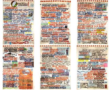 Original Dada Typography Paintings by Borai Kahne Ateliers