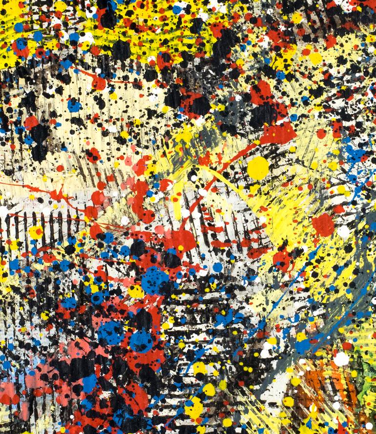 Original Abstract Expressionism Outer Space Painting by Borai Kahne Ateliers