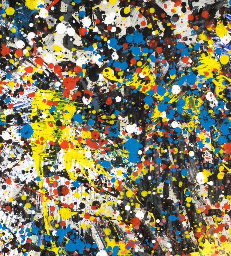 Original Abstract Expressionism Outer Space Painting by Borai Kahne Ateliers