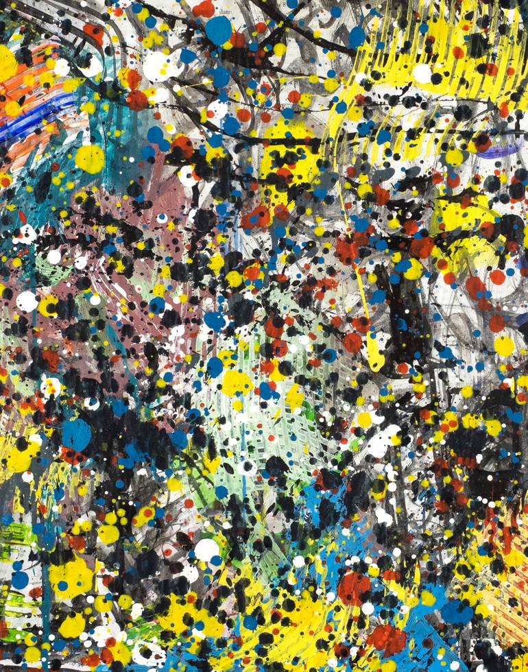 Original Abstract Outer Space Painting by Borai Kahne Ateliers