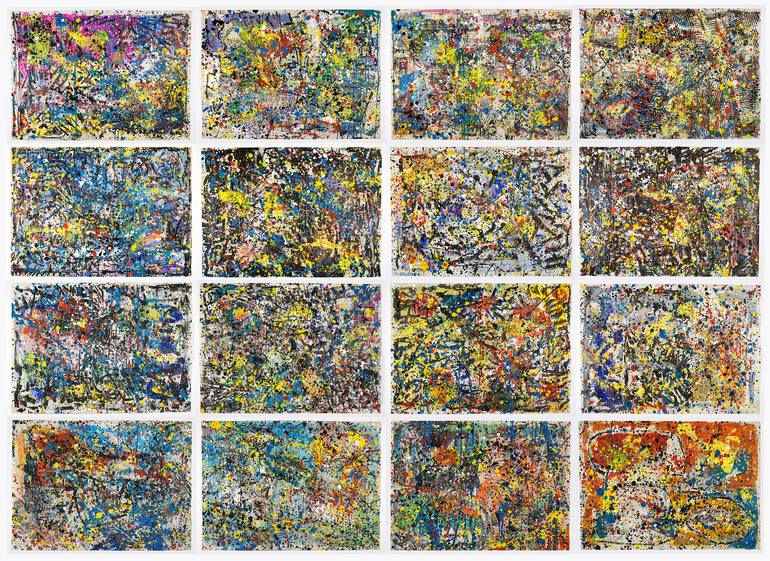 Original Abstract Outer Space Painting by Borai Kahne Ateliers