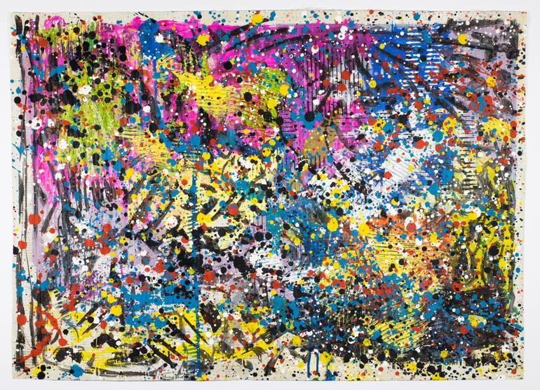 Original Abstract Outer Space Painting by Borai Kahne Ateliers