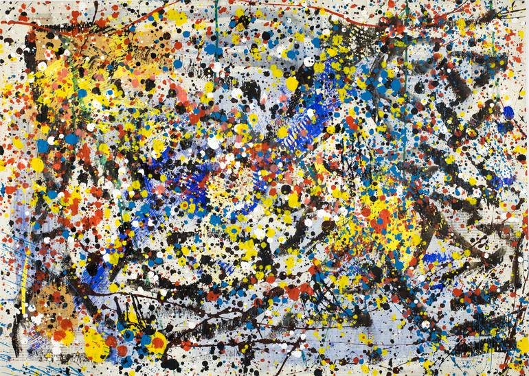 Original Abstract Outer Space Painting by Borai Kahne Ateliers