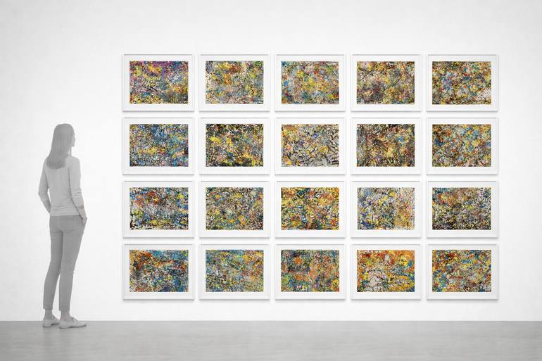 Original Abstract Outer Space Painting by Borai Kahne Ateliers