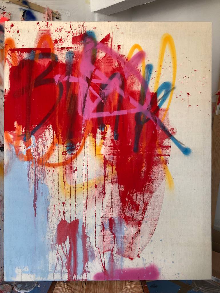 Original Abstract Expressionism Abstract Painting by Tim Fawcett